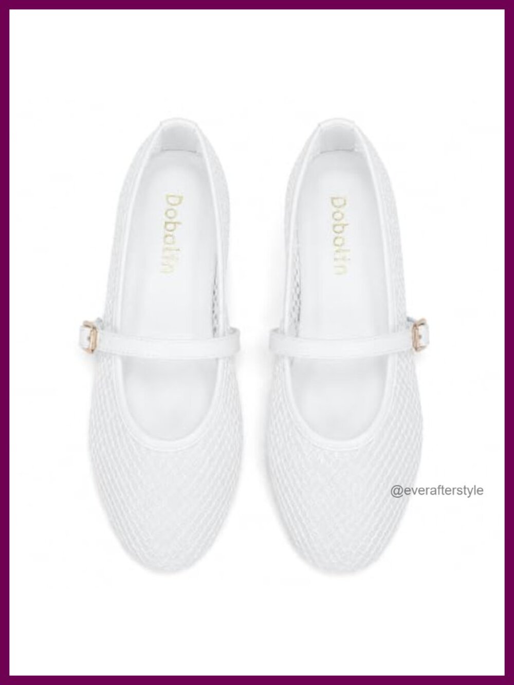 Womens Mesh Ballet Flats Mary Jane Round Toe Buckle Strap Shoes